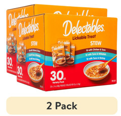 Hartz Delectables Stew Variety Pack Lickable Cat Treats, 1.4-oz tube, 60 count