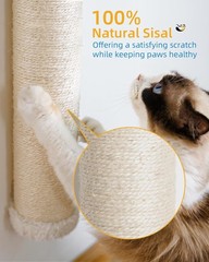 Aechonow 68″ Cat Wall Scratcher, 2-Pcs of 34inch Tall Sisal Scratching Post, …