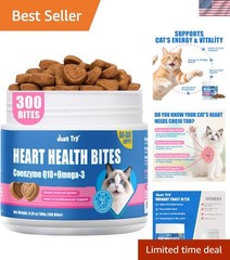 Veterinarian-Approved Coenzyme Q10 & Taurine Heart Treats for Cats – 300 Chews