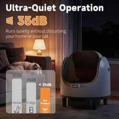 Automatic Self Cleaning Cat Litter Box APP Control Open-Top Automatic Litter Box