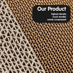 Durable Cat Scratcher Pad Corrugated Cardboard Heavy Duty Reversible for Indoor