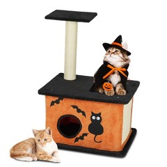 25-50in H Halloween Gothic Cat Scratching Post Indoor Multi-Style Activity House