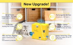 Smart cat electric toy, USB charging, upgraded mole cat interactive game.