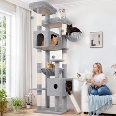 80 Inch Cat Scratch Tower and Heavy Duty Cat Tree for Large Cats