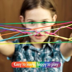 CLESDF Cats Cradle String, 30Pcs Rainbow Color Finger Small, Colour 30pcs