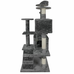 54″ Cat Tree Tower Multi-Level Cat Condo with Scratching Post Kittens Activity
