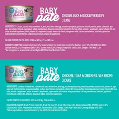 Tiki Pets Tiki Cat Baby Pate Wet Cat Food For Kittens Variety Pack 2.4 Oz. Can