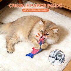 LIFLIX 3PCS Catnip Toys for Cats, 10.04×2.56×1.77 inches, Blue&Orange&Pink