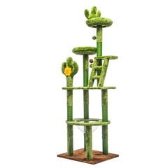 72″Cactus Cat Tree Tall Cat Tower Multi-Level Cat Activity Center for Cats