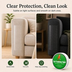 Anti-Scratch Tape for Furniture – Stop Cats from Scratching Couch, Chair Corners