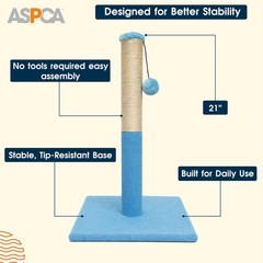 Cat Scratching Post for Indoor Cats – Compact Sisal Rope Scratcher with Hangi…