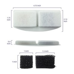 Water Filters & Sponges For VEKEN® 100oz/3L Pet Water Fountain, 12 Pack
