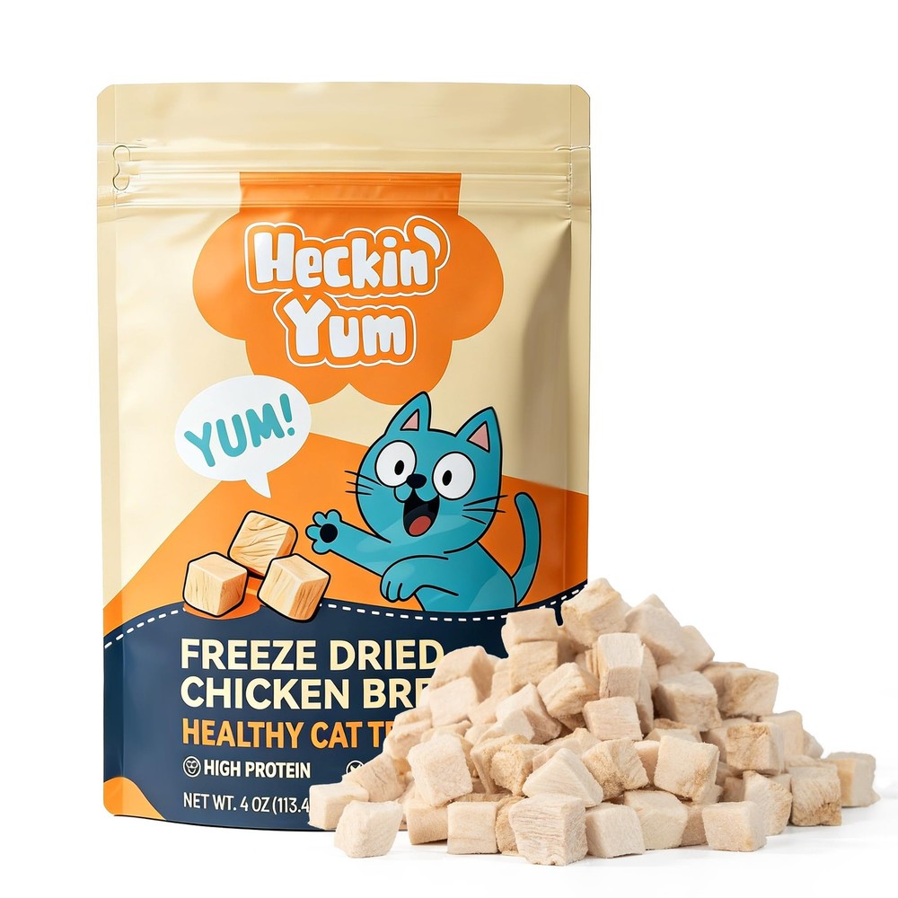 Freeze Dried Chicken Cat Treats, Single Ingredient Chicken Breast Cat Snacks,…