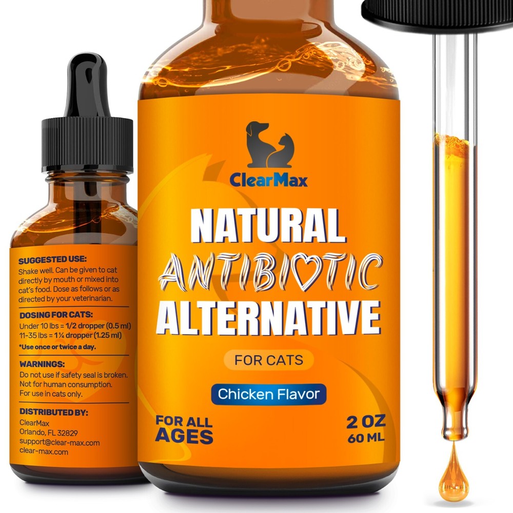 Natural Infection & Allergy Relief for Cats | Joint Support | Antibiotic drops