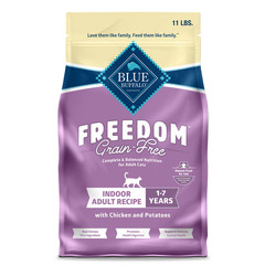 Blue Buffalo Freedom Grain Free Adult Indoor Dry Cat Food Chicken 11 lb