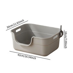 Cat Litter Box with Low Entry for Kitty and Senior Cats