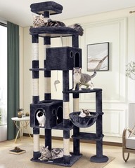 Giant Cat Tree, 83 inch Cat Tree for Indoor Cats Large Adult, Dark Grey