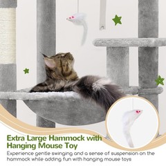 Globlazer 70″ Heavy Duty Cat Tree F70 Pro Light Grey