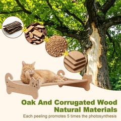 Natural Cork Cat Bed-Cat Scratching & Cat Hammock 2-in-1-Cat Scratchers for I…