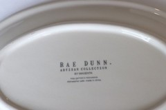*TWO* NEW Rae Dunn NOURISH Plates Oval Stoneware Collectible Lot of 2 RARE