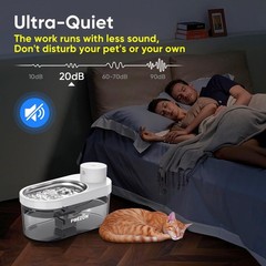 Wireless Cat Water Fountain Battery Operated, Cormix 135oz/4L Pet Water Fount…
