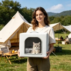 Cooling Cat & Dog House For Summer, Foldable Weatherproof House With 8 Ice Packs
