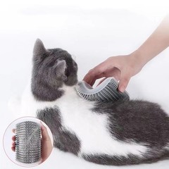 Cat Self Groomer Wall Brush Corner Face Scratcher Massage Comb Catnip Holder