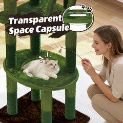 72″Cactus Cat Tree Tall Cat Tower Multi-Level Cat Activity Center for Cats