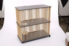 Cat House, Wooden Large Cat Villa, Cat Cage 112*56*108cm/44.1*22*42.5in