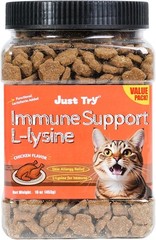 Just Try 16 oz Lysine Cat Treats – Lactoferrin Lysine for Cats Kittens Free Ship
