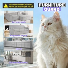 Large Cat Scratch Furniture Protector, 18 Pcs Clear Anti Cat Scratch Protecto…