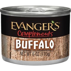 Evanger’s Complements Grain Free Buffalo Dog & Cat Food Topper 6 oz. Pack of 24