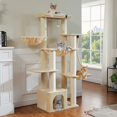 PAWZ Road Maine Coon Cat Tree 67-Inch Heavy Duty Cat Tower for Indoor Large Cats