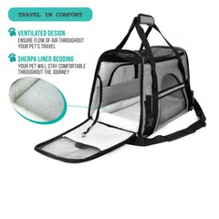 Cat Dog Pet Carrier Bag Travel Comfort Bag Case Airline Approved Soft Sided Mesh