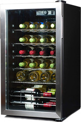 BLACK+DECKER 26 Bottle Wine Fridge with Interior Light and Mechanical Temperatur