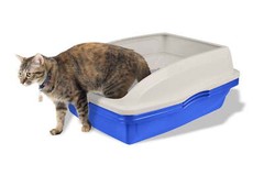 Van Ness Framed Sifting Cat Litter Pan for Clumping Litter with Lift Handles