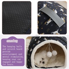 Cozy Cat Bed Cave Cat Bed for Kittens and Small Pets Kitten Bed Hideout House…