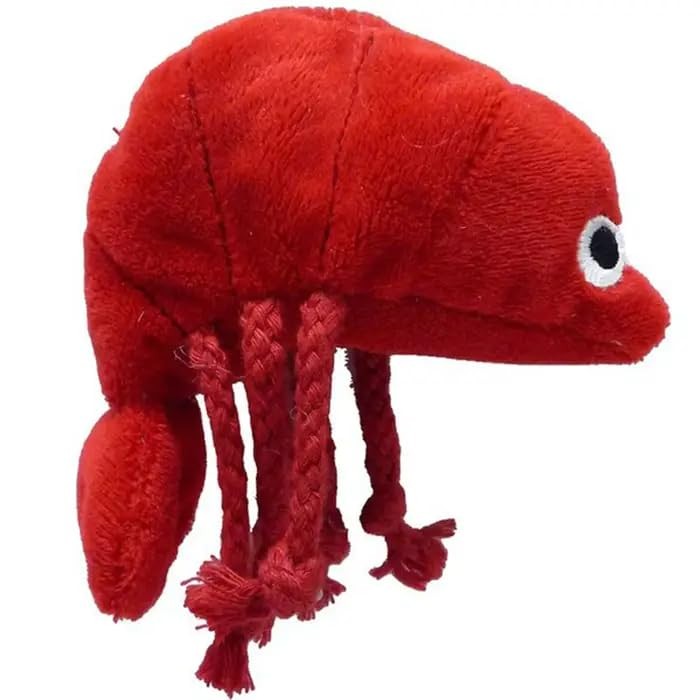 Mad Cat Pouncin’ Prawn Catnip & Silvervine Toy, Pack of 1 pink