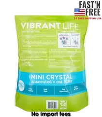 (4 pack) Vibrant Life Mini Crystal Cat Litter, Unscented, 8 lb Bag