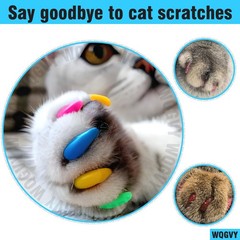 WQGVY 15 Colors / 150 pcs Cat Nail Caps | M, 15x colors / random