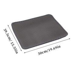 XL Stainless Steel Cat Litter Box Extra Large Litter Pan High Side w/ Scoop Mat