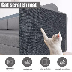 Anti Cat Scratch Mat Trimmable Self-Adhesive Carpet Mat Pad Cat Pet Scratcher Fu