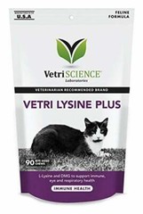 VetriScience – Vetri Lysine Plus, Immune Support Supplement for Cats (90 Chews)