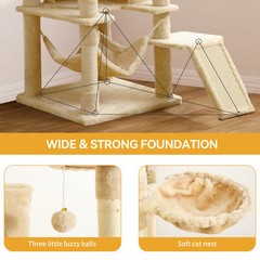 75 Inches Indoor Cat Tree Tall Cat Tower for Large Cats 20 lbs Cat Condo