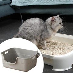 Cat Litter Box with Low Entry for Kitty and Senior Cats
