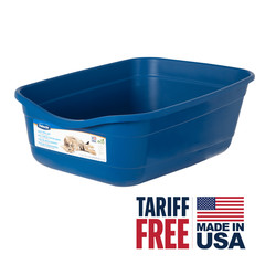 Open Top Plastic Cat Litter Box Cat Litter Pan Large Cats Giant