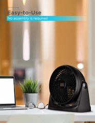BLACK+DECKER 7-Inch Portable Turbo Fan, 3-Speed Settings, Desktop Personal Cooli