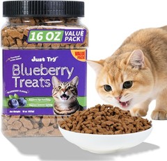 Just Try 16 OZ Cat Treats for Indoor Cats,1 Pound (Pack of 1) Select Flavor Name