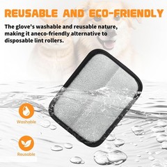 Pet Hair Removal Gloves Brush,Magic Brush,Upgraded Thickened Black
