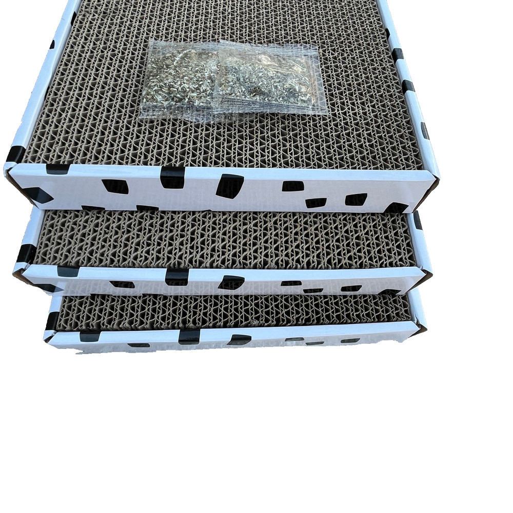 3 Best PAWSFAN Cat Scratcher Cardboard Scratch Pad Durable Corrugate Wth Cat NIP